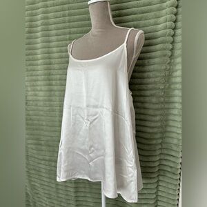 Flowing PJ Harlow White Satin Lounge Top